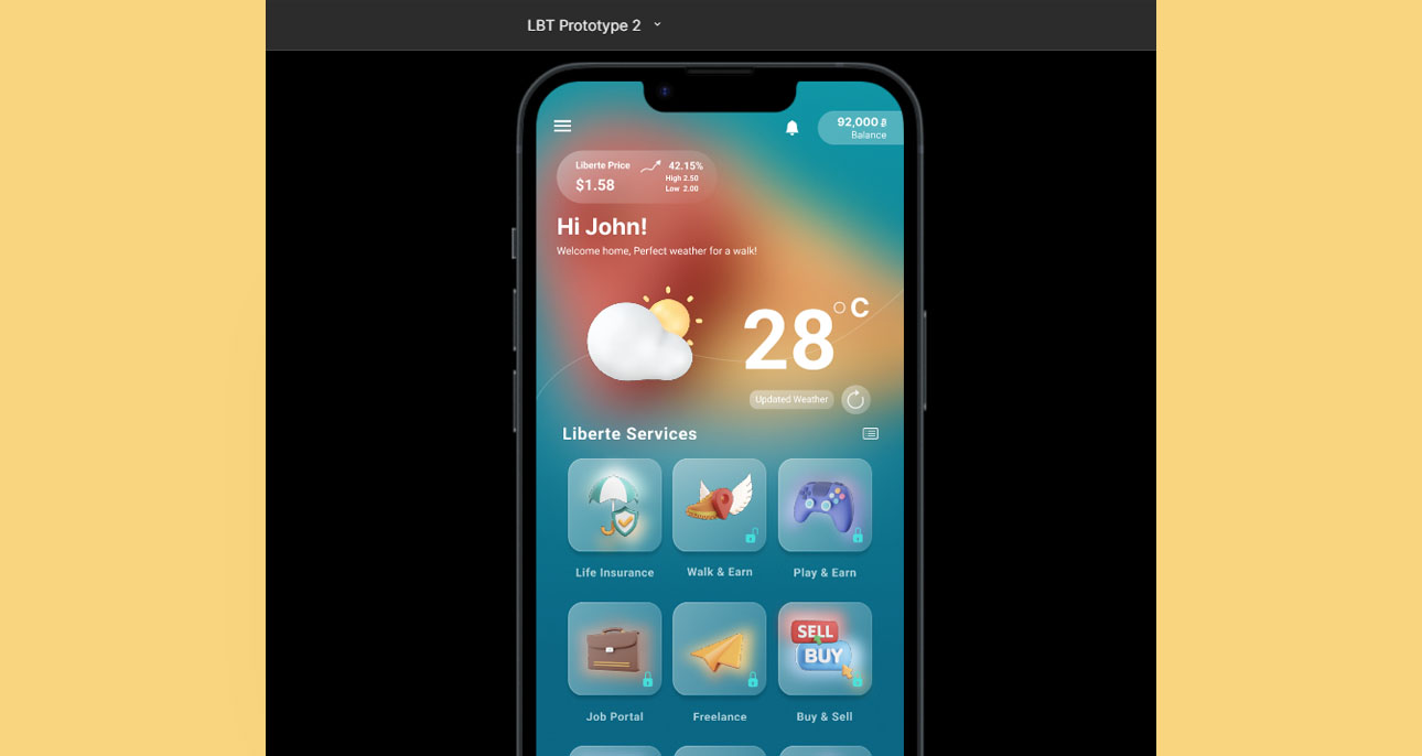 Project Liberte — Figma prototype and mobile UX